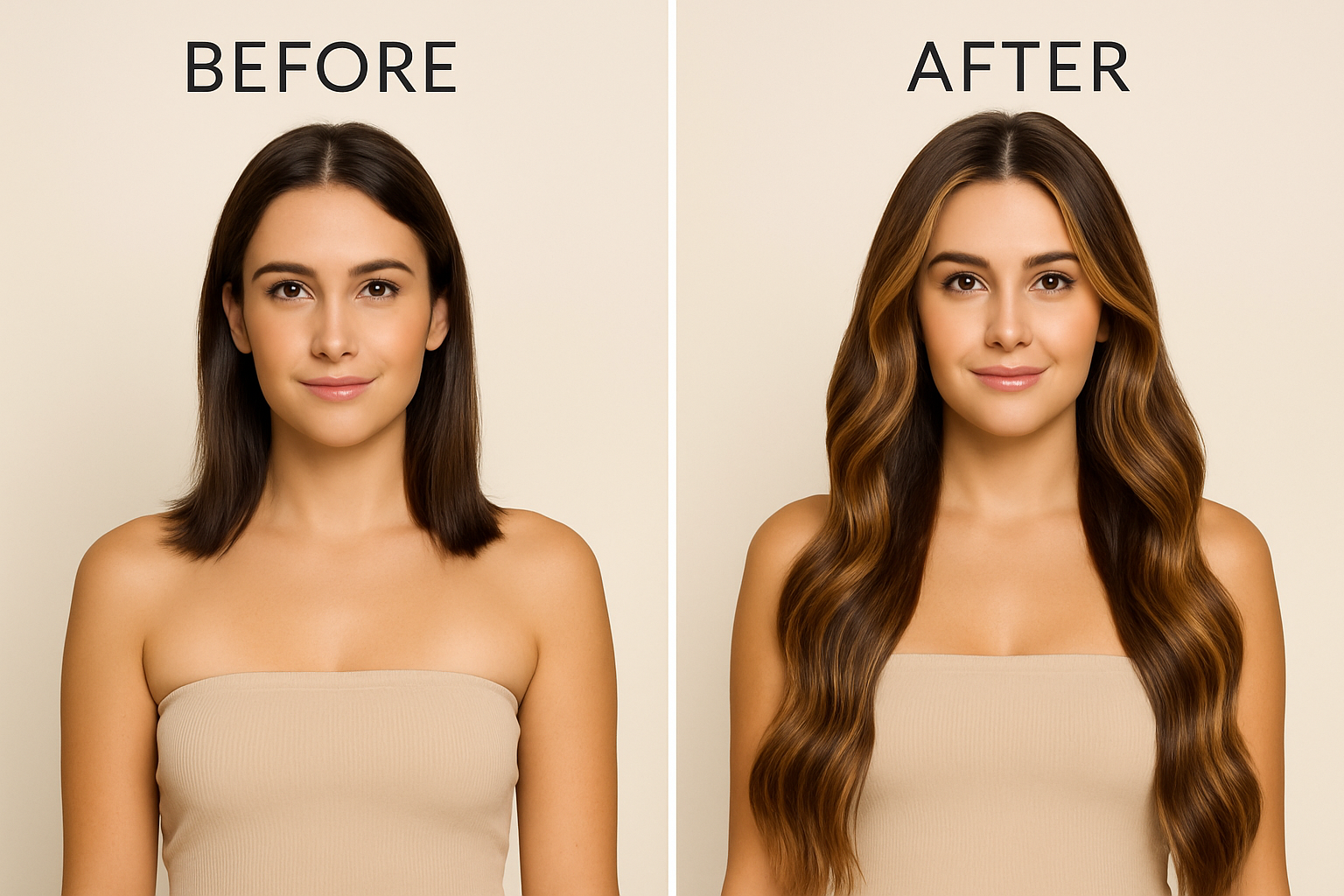 MY BEAUTIFUL MANE CARAMEL BRUNETTE HAIR EXTENSIONS