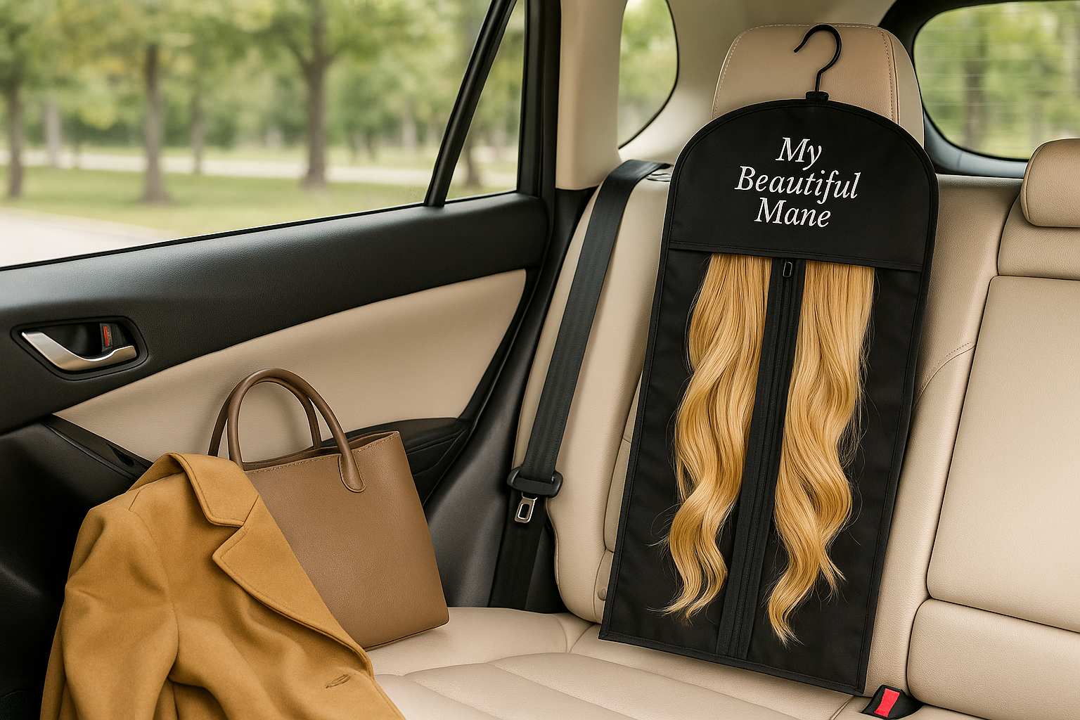Hair Extension Storage & Travel Bag with Hanger – My Beautiful Mane