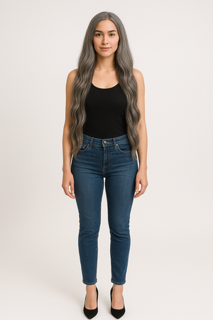Vietnamese Natural Gray Hair Extensions