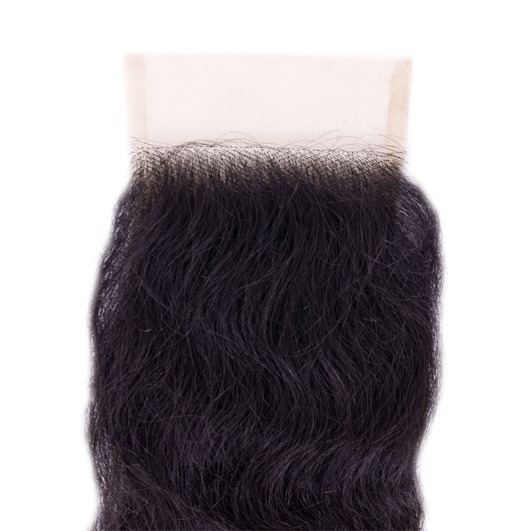 Raw Indian Curly 4x4 Transparent Closure